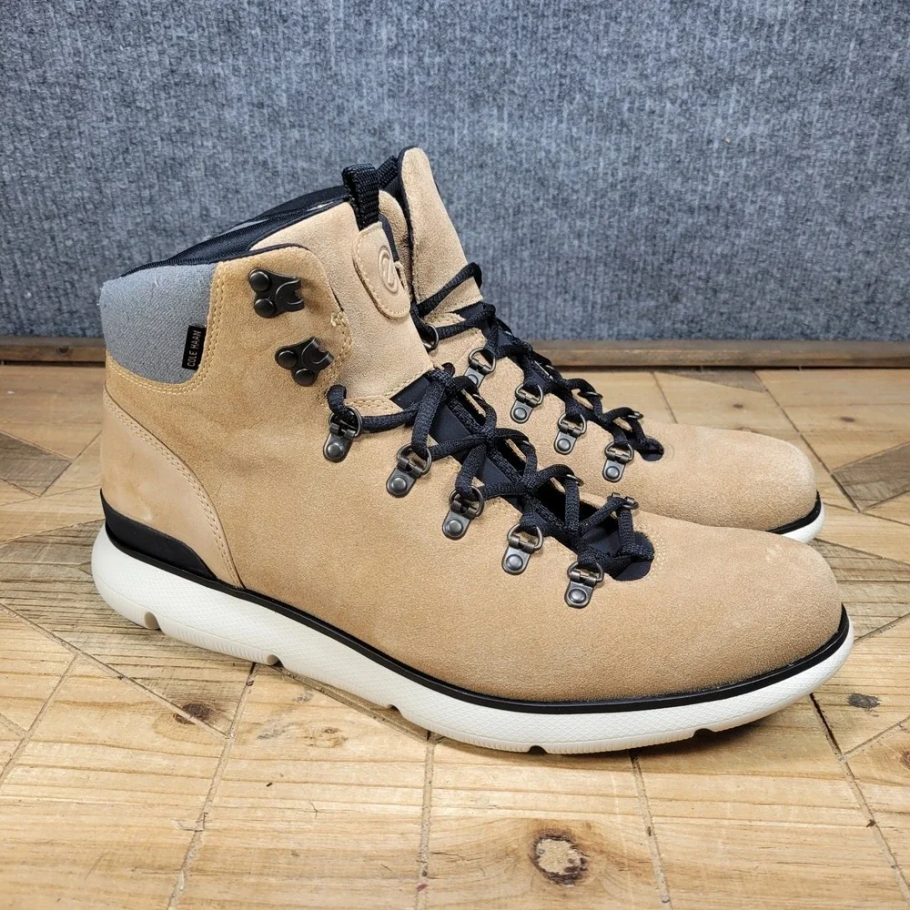 Cole Haan Zerogrand Omni Hiker Mens 11.5 Waterproof Hiking Boots Beige C35580